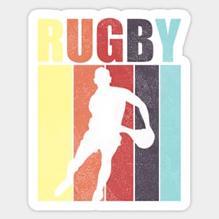 Retro Rugby Vintage 70s Team Nostalgia Sticker